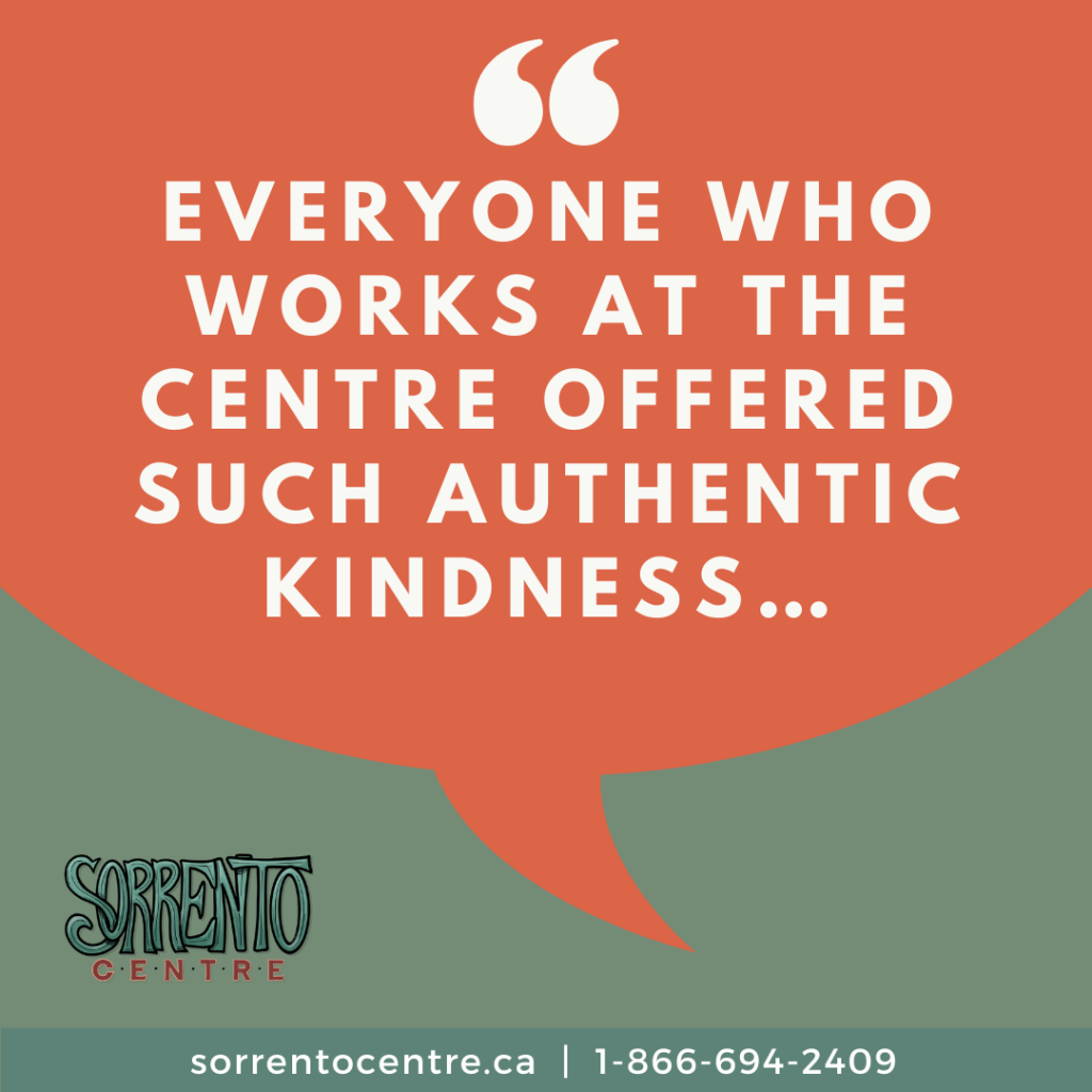Everyone who works at the Center offered such authentic kindness…