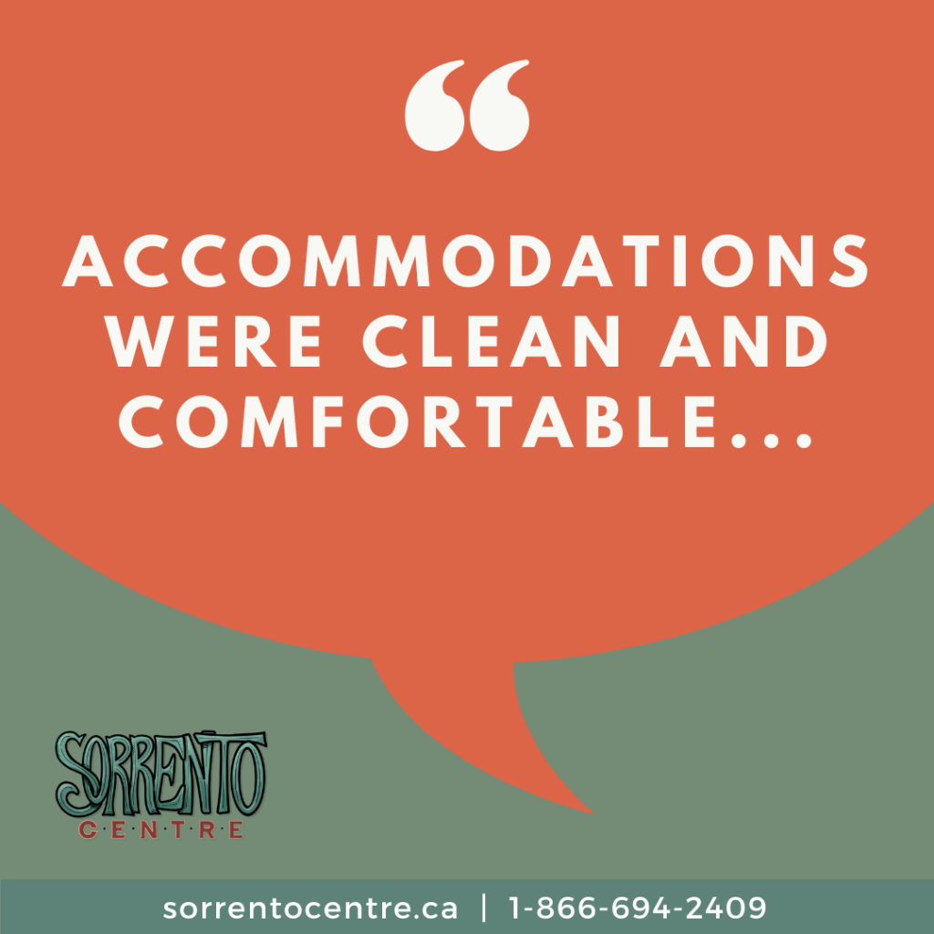 Accommodations were clean and comfortable!